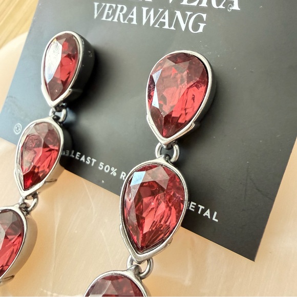 Simply Vera Vera Wang Deep Red Drop Earrings - Picture 3 of 6